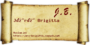 Járó Brigitta névjegykártya