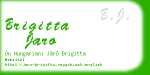 brigitta jaro business card